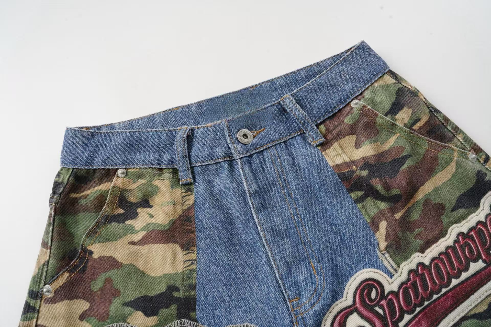 Omirad Camo Patch Denim Jorts