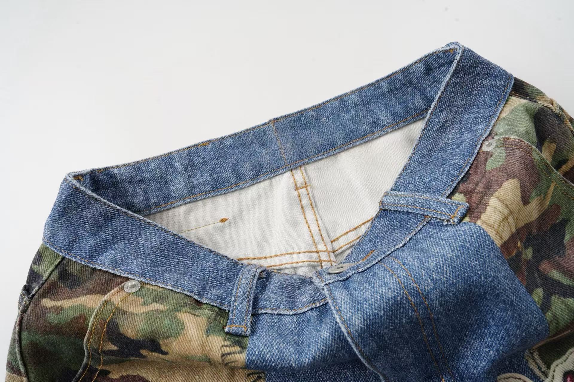 Omirad Camo Patch Denim Jorts