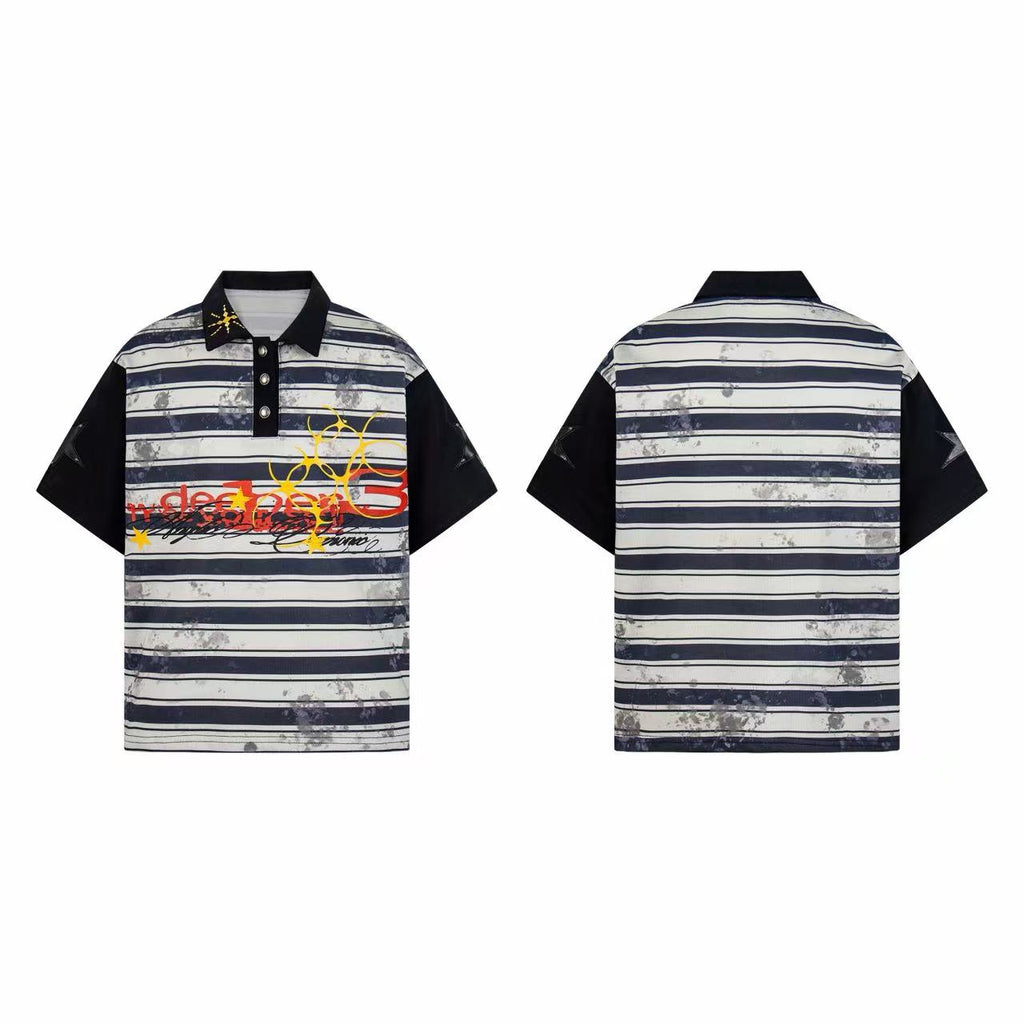Omirad Vintage Stripe Polo Tee