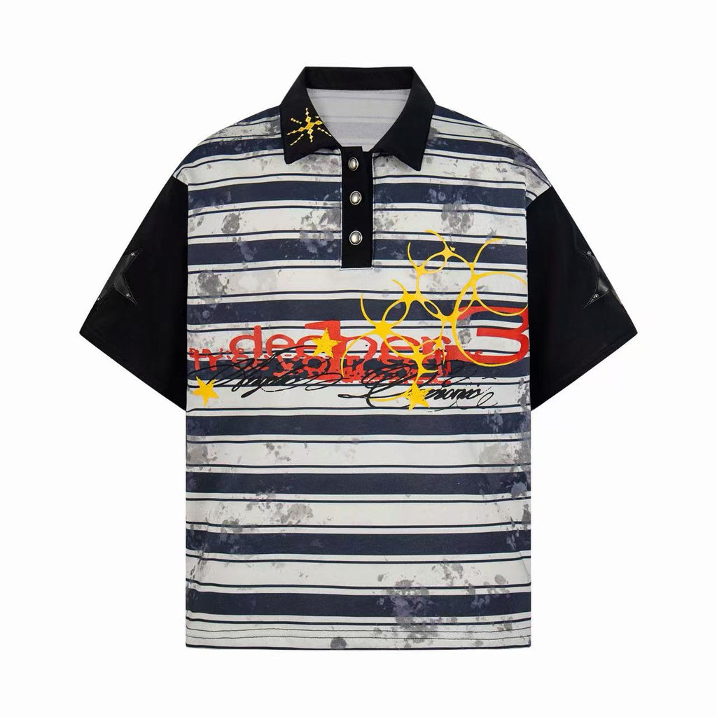 Omirad Vintage Stripe Polo Tee