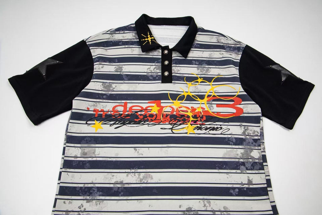Omirad Vintage Stripe Polo Tee