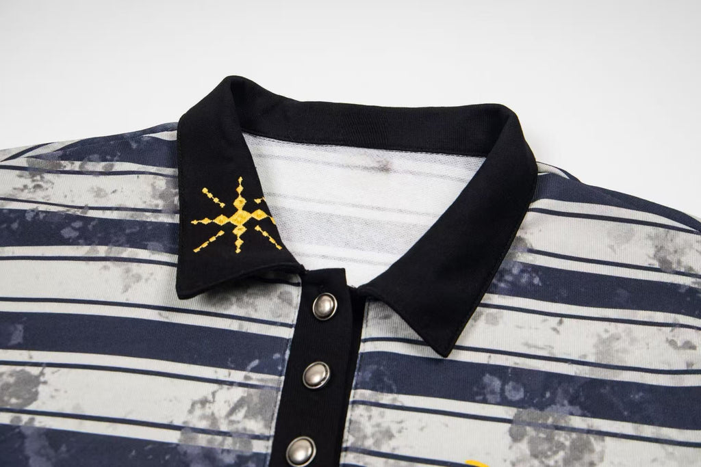 Omirad Vintage Stripe Polo Tee
