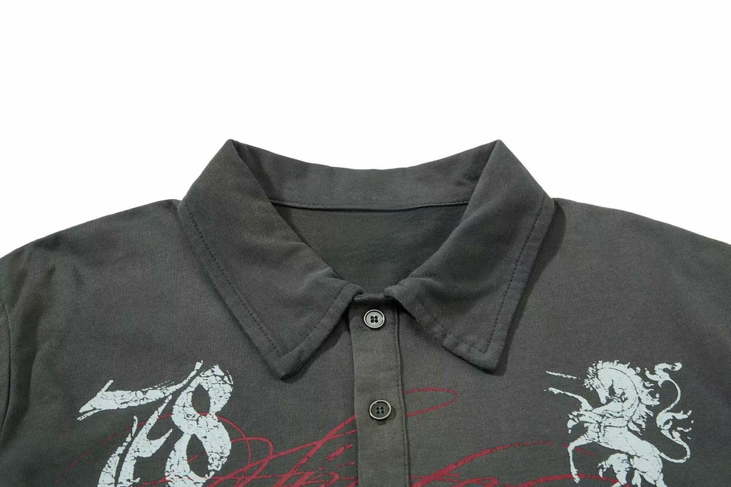 Omirad Vintage Graphic Polo Tee