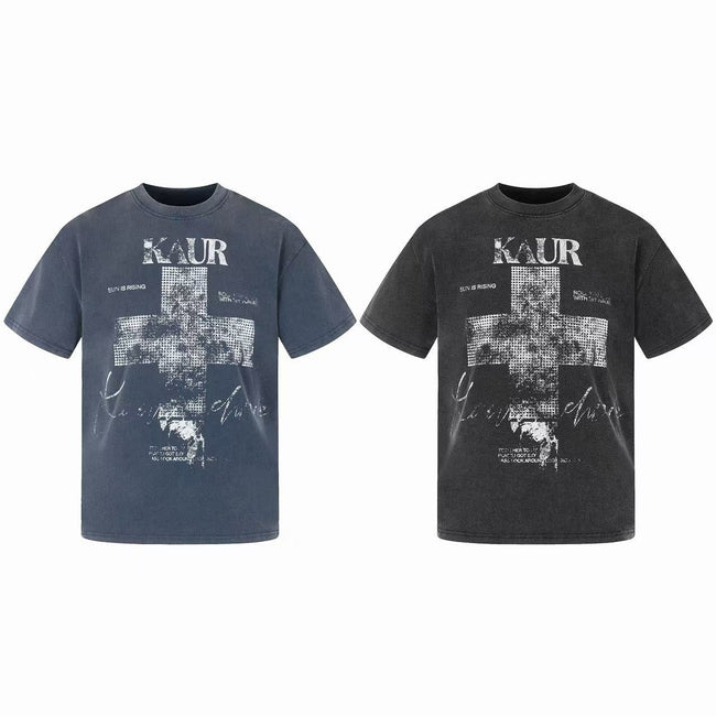 Omirad Washed Cross Graphic Tee Hover Image