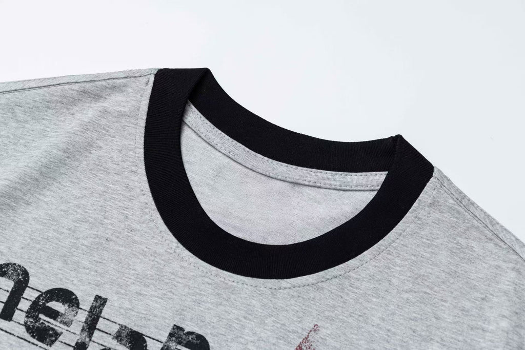 Omirad Melancholy Graphic Ringer Tee