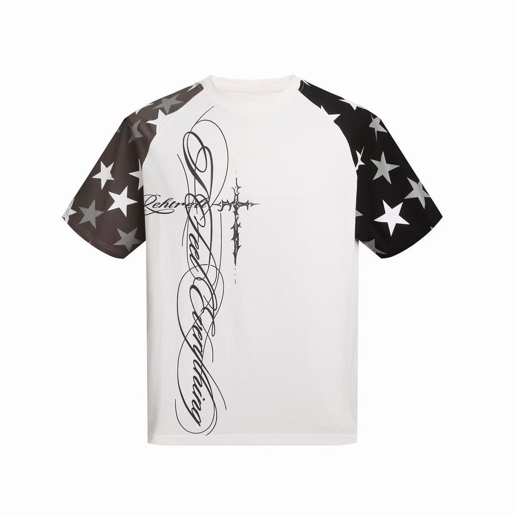 Omirad Star Sleeve Script Tee