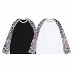 Omirad Leopard Raglan Long Sleeve Tee