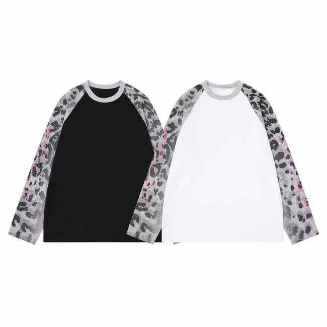 Omirad Leopard Raglan Long Sleeve Tee Hover Image