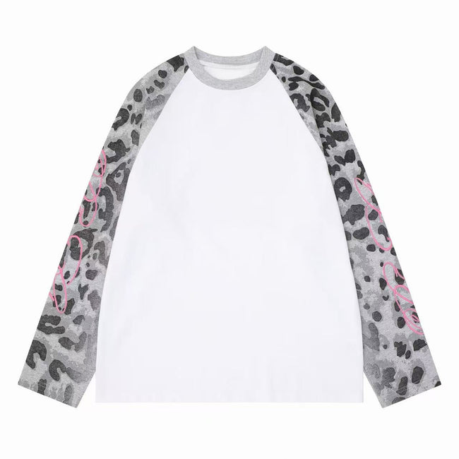 Omirad Leopard Raglan Long Sleeve Tee Main Image