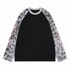 Omirad Leopard Raglan Long Sleeve Tee