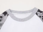 Omirad Leopard Raglan Long Sleeve Tee