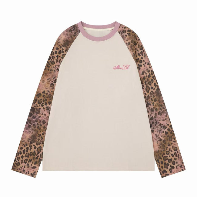 Omirad Leopard Raglan Long Sleeve Tee Main Image