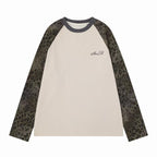 Omirad Leopard Raglan Long Sleeve Tee