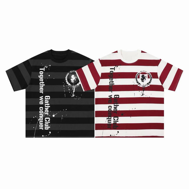 Omirad Striped Graphic Tee Hover Image
