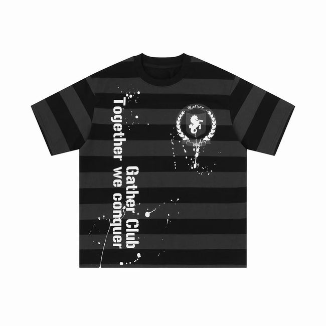 Omirad Striped Graphic Tee Main Image