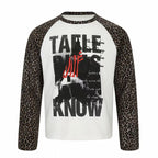Omirad Leopard Raglan Graphic Long Sleeve Tee