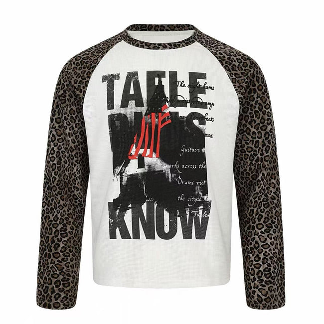 Omirad Leopard Raglan Graphic Long Sleeve Tee Main Image