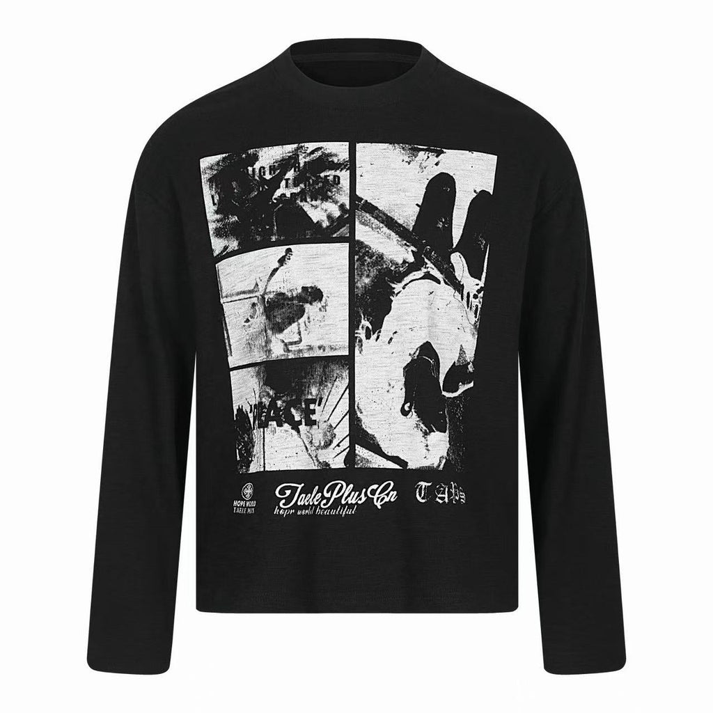 Omirad Vintage Photo Graphic Long Sleeve Tee