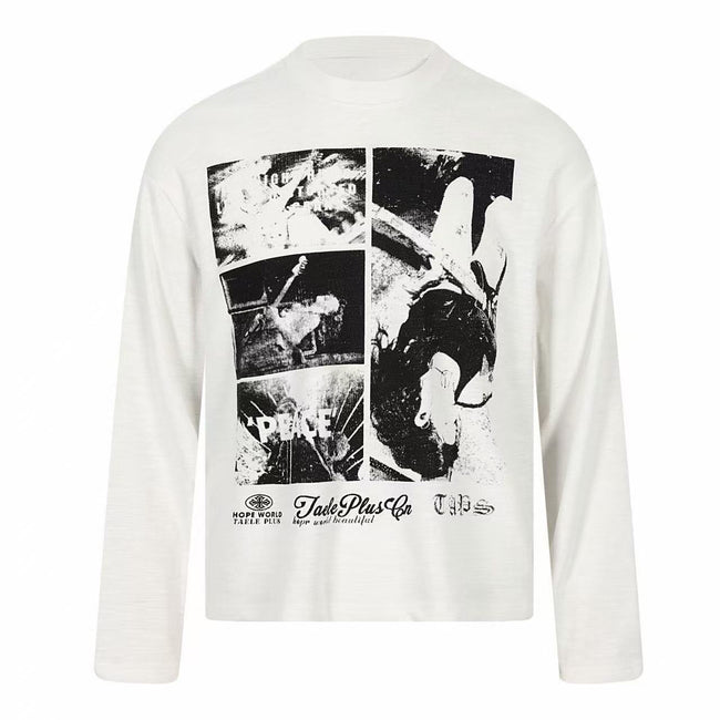 Omirad Vintage Photo Graphic Long Sleeve Tee Main Image