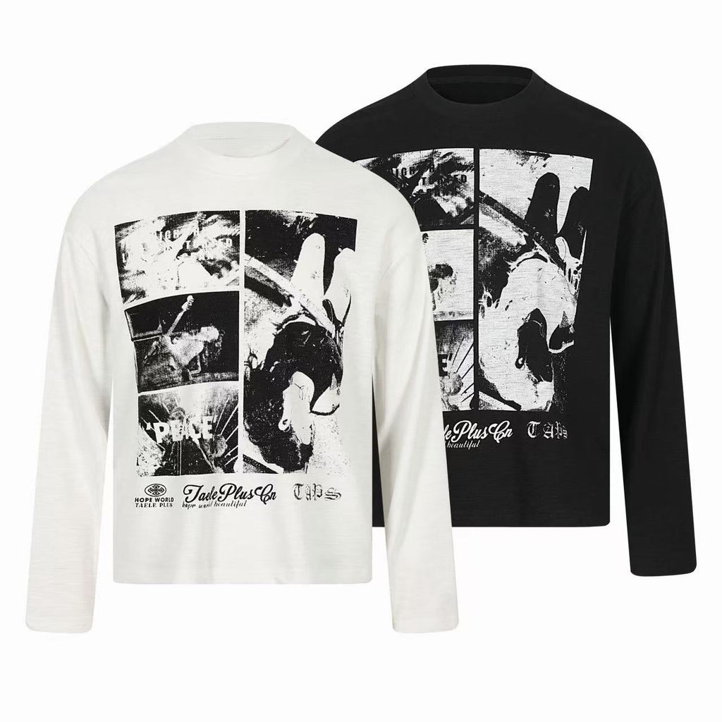 Omirad Vintage Photo Graphic Long Sleeve Tee