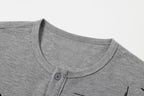 Omirad Cross Graphic Waffle Henley Tee