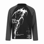 Omirad Gothic Stripe Raglan Long Sleeve Tee