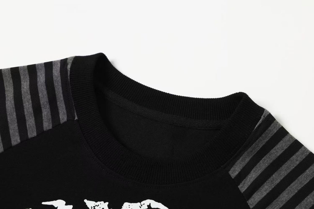 Omirad Gothic Stripe Raglan Long Sleeve Tee