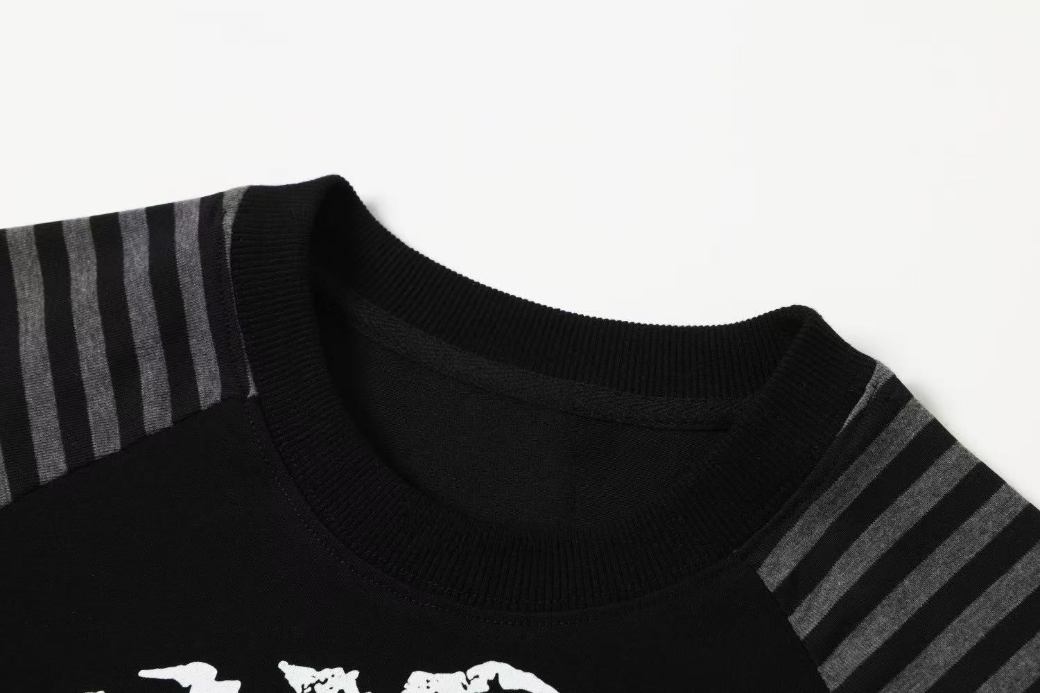 Omirad Gothic Stripe Raglan Long Sleeve Tee