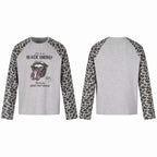 Omirad Leopard Raglan Long Sleeve Tee