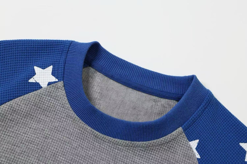 Omirad Star Raglan Waffle Long Sleeve Tee