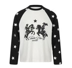 Omirad Star Raglan Waffle Long Sleeve Tee