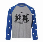 Omirad Star Raglan Waffle Long Sleeve Tee