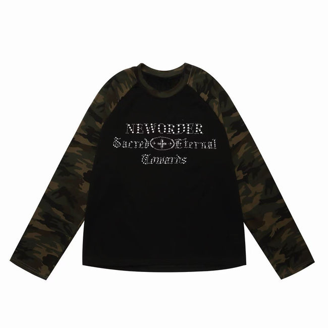 Omirad Camo Raglan Long Sleeve Tee Hover Image