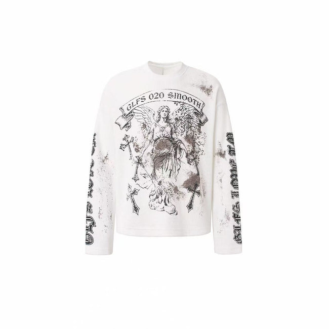 Omirad Vintage Angel Waffle Long Sleeve Main Image