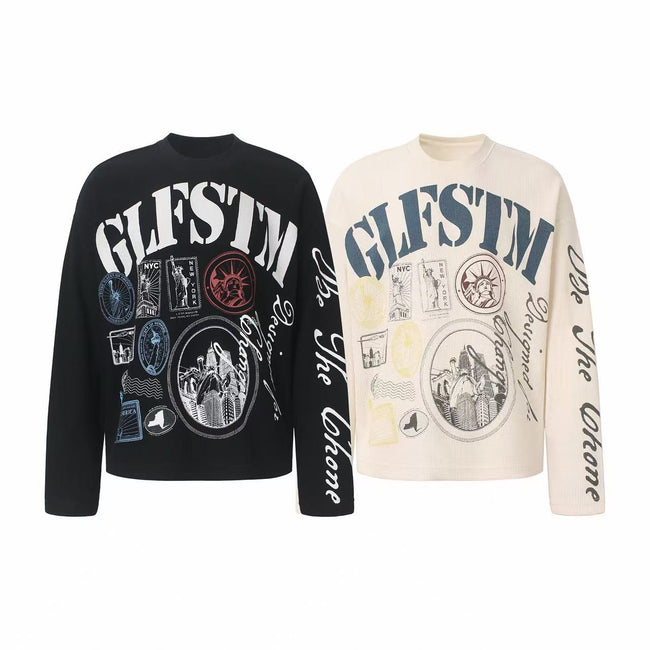 Omirad Vintage New York Waffle Long Sleeve Hover Image