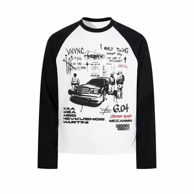Omirad Vintage Street Graphic Raglan Long Sleeve Main Image
