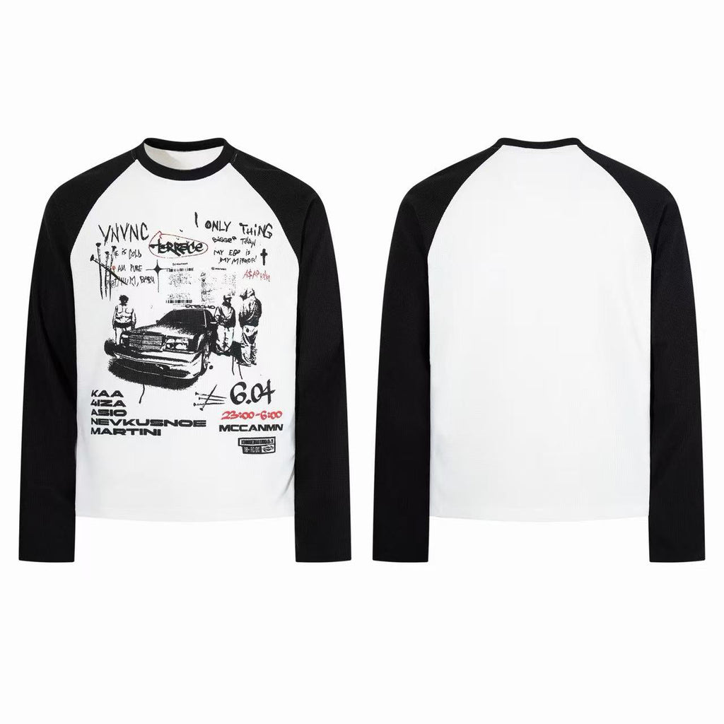 Omirad Vintage Street Graphic Raglan Long Sleeve
