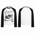 Omirad Vintage Street Graphic Raglan Long Sleeve
