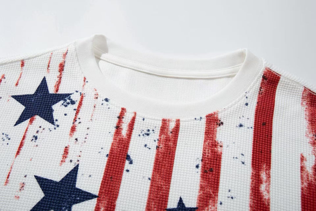 Omirad Vintage Flag Graphic Long Sleeve