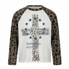 Omirad Leopard Raglan Long Sleeve T-Shirt