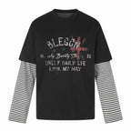 Omirad Layered Striped Long Sleeve T-Shirt