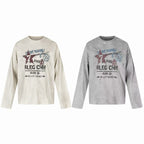 Omirad Vintage Distressed Graphic Long Sleeve T-Shirt
