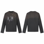 Omirad Vintage Distressed Graphic Long Sleeve T-Shirt