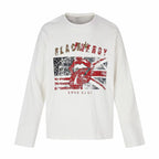 Omirad Vintage Graphic Waffle Long Sleeve Tee