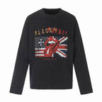 Omirad Vintage Graphic Waffle Long Sleeve Tee