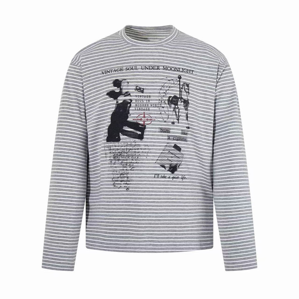 Omirad Striped Graphic Long Sleeve