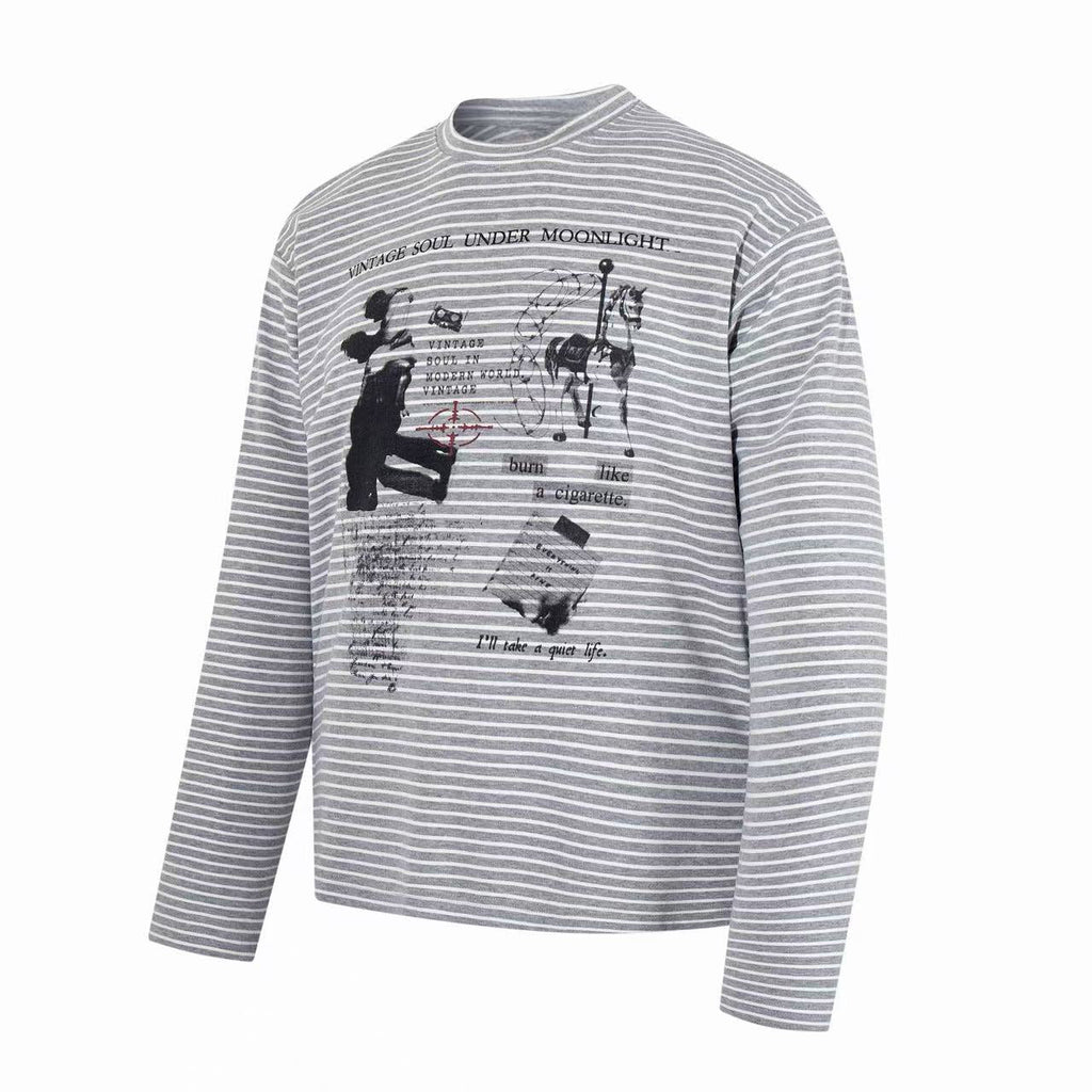 Omirad Striped Graphic Long Sleeve