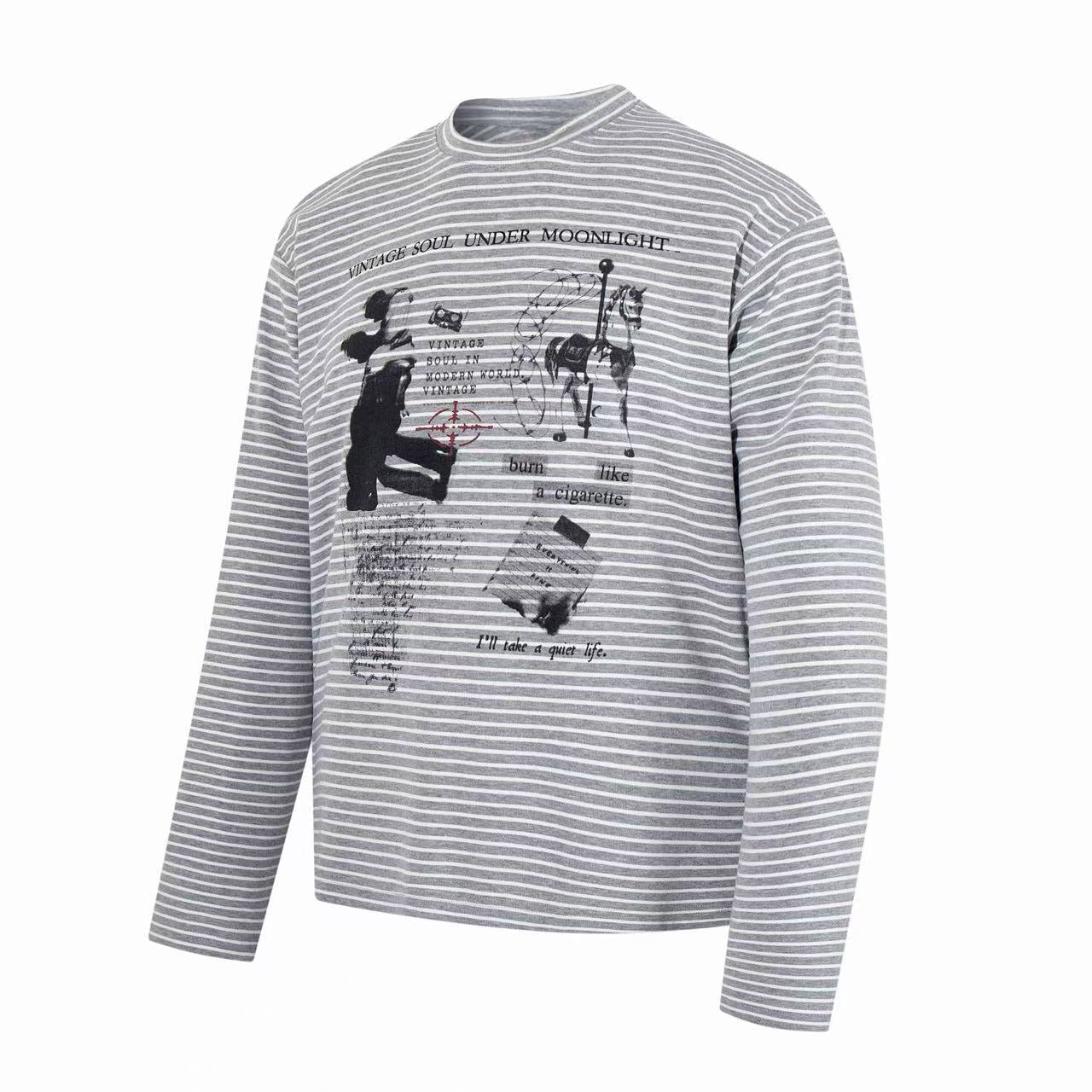 Omirad Striped Graphic Long Sleeve