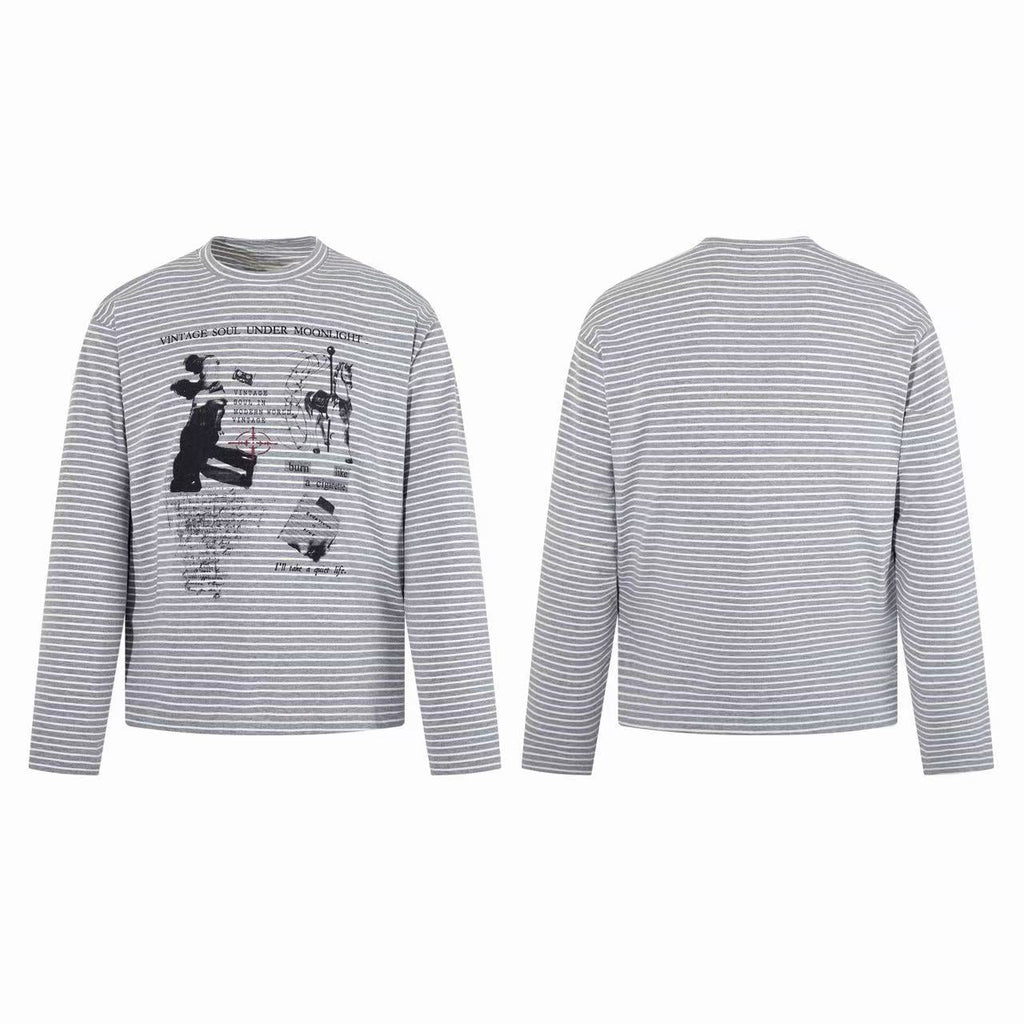 Omirad Striped Graphic Long Sleeve