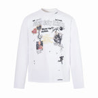 Omirad Fear Only Exists Distressed Long Sleeve Tee